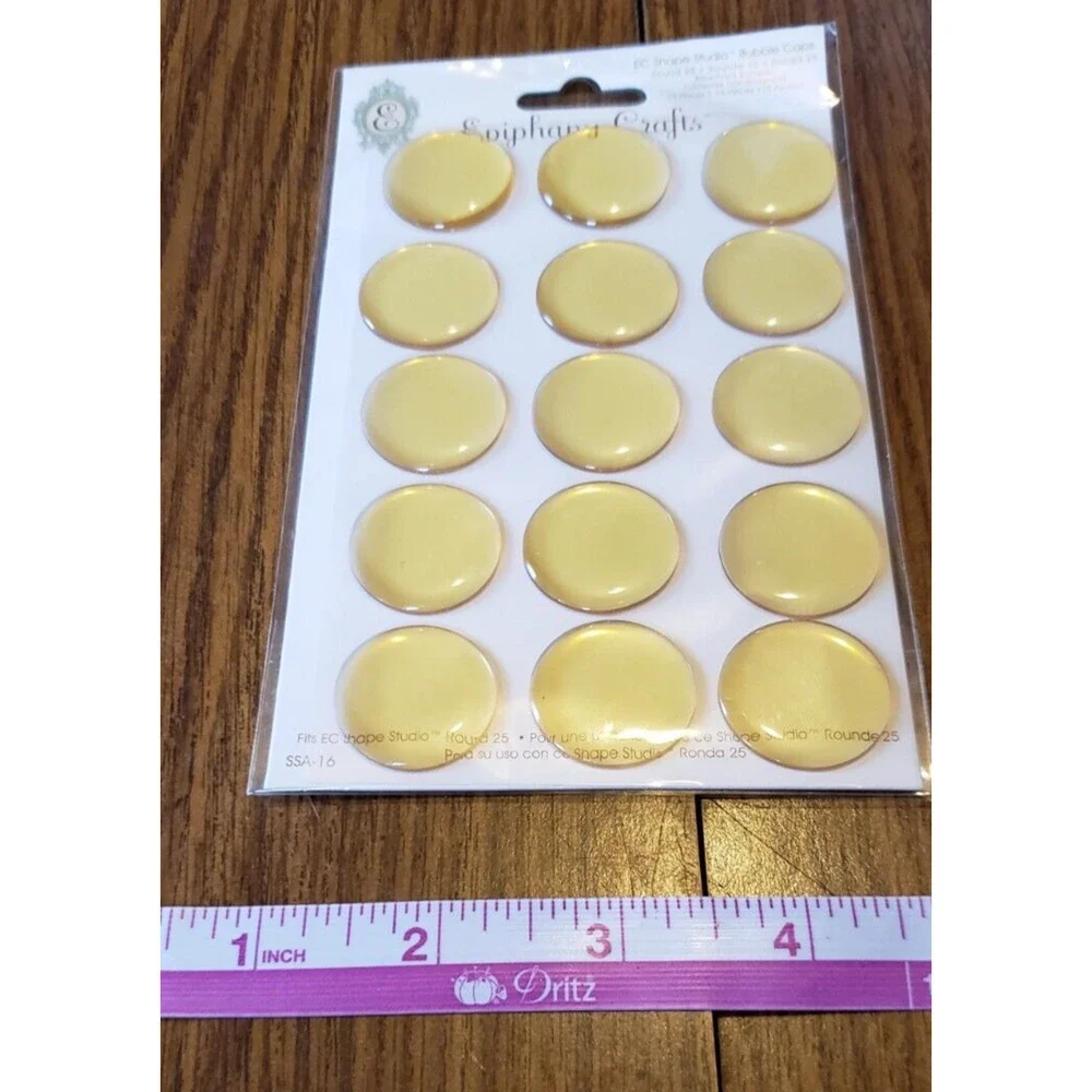 New Epiphany Crafts Shape Studio - Clear Round - SSA-16 - 1 Pack 15 Bubble Caps